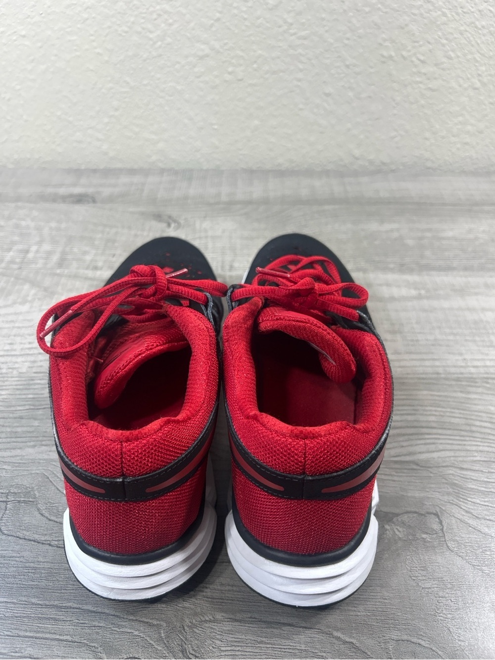 Nike Lunarlon Black Red Running Shoes Men’s Size 7.5 Athletic Sneakers - Picture 5 of 10